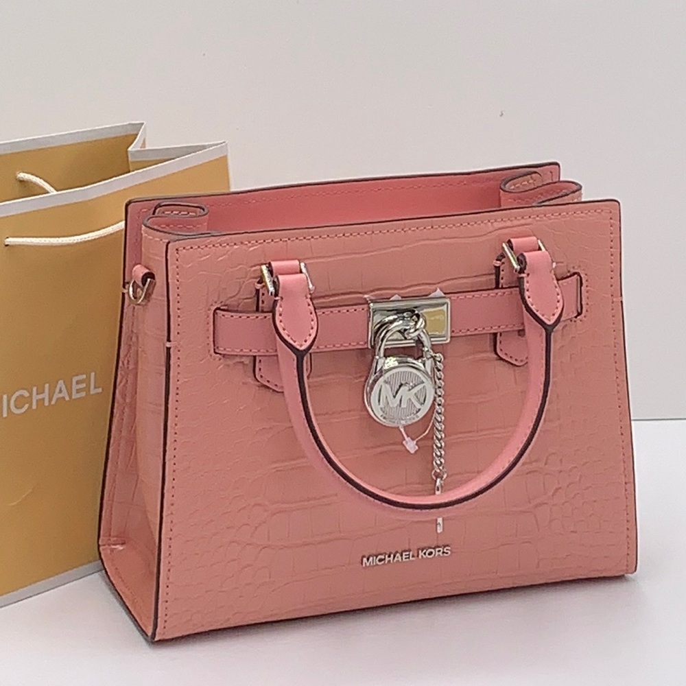 MICHAEL KORS
Hamilton Small Crocodile Embossed Faux Leather Satchel
Primrose
NWT - Picture 2 of 16